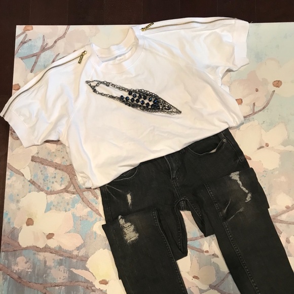 Michael Kors zipper sleeve sweatshirt - Picture 2 of 4